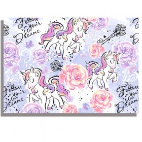 Блок за рисуване №4 Rainbow - Unicorn Follow your Dreams, 190 g, 10 листа