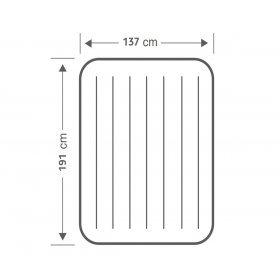 Надуваем матрак INTEX Full Deluxe Single-High, 137 х 191 х 25 см.