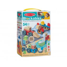 Melissa & Doug - Дървени кубчета: Автомобили