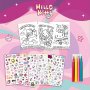 Творчески комплект, Lisciani, Hello Kitty, Книжка за оцветяване със стикери