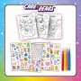 Творчески комплект, Lisciani, Care Bears, Книжка за оцветяване със стикери