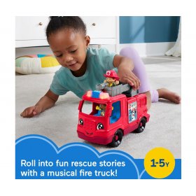 Fisher Price - Литъл пийпъл: Голяма пожарна със звук и светлини
