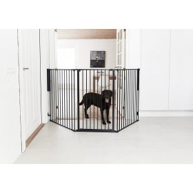 Baby Dan - Комбинирана преграда L - 105 см височина - черна