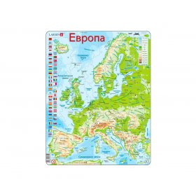 Larsen - Вертикален пъзел Maxi: Карта на Европа, 87 ел.
