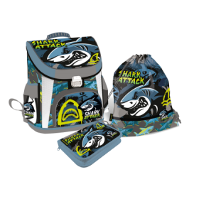 LIZZY CARD Shark ATTACK комплект 3 в 1 - раница, несесер, спортна торба