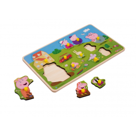 Eichhorn Peppa Pig Дървен пъзел с дръжки – 13 части