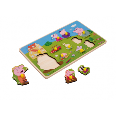 Eichhorn Peppa Pig Дървен пъзел с дръжки – 13 части