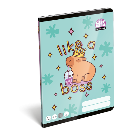 LIZZY CARD LOLLIPOP CAPYBARA тетрадка А4, редове