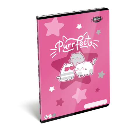 LIZZY CARD KitTok PURRFECTтетрадка А4, малки квадрати