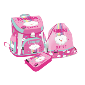 LIZZY CARD LOLLIPOP RAINBOW комплект 3 в 1 - раница, несесер, спортна торба