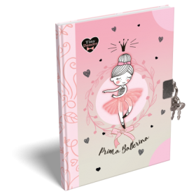 LIZZY CARD LOVELY BALLERINA таен дневник с катинар