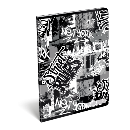 LIZZY CARD Street RULES тетрадка А4, малки квадрати