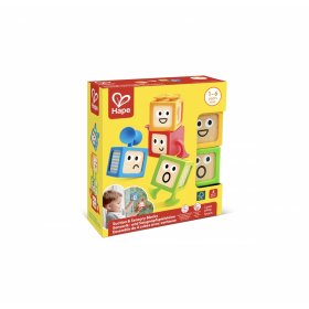 Комплект сензорни кубчета с вендуза, Hape, 4 части