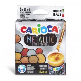 Carioca - Темперни бои 6 цвята - Metallic