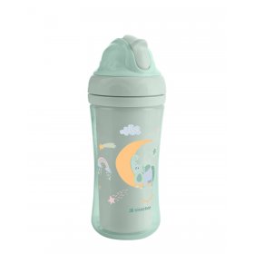 Чаша със силиконовa сламка 220мл Moony me Mint