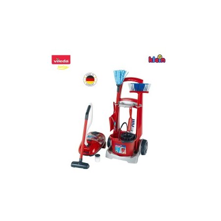 We Clean, Детска количка за почистване Vileda, с прахосмукачка и аксесоари