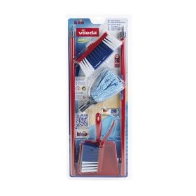 We Clean, Детски комплект за почистване Vileda – моп, метла и лопатка, 4 части