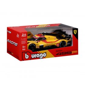 Bburago - модел на кола 1:24 - 499P (LeMans 2025), жълт цвят