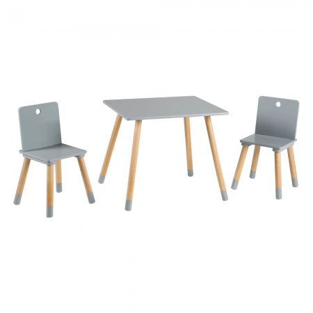 Детска маса със столчета Roba White/Grey