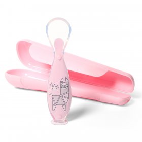 Силиконова лъжица Babyono с вакуумна основа в кутийка 1461/01