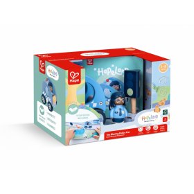 Игрален комплект, Hape, Комплект фигурки момиче и кола с книжка, 4 части