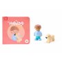 Игрален комплект, Hape, Комплект фигурки момче и куче с книжка, 3 части