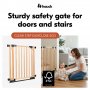 Предпазна преграда за бебе Hauck Clear Step Easyclose Eco Beech