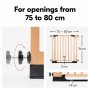 Предпазна преграда за бебе Hauck Clear Step Easyclose Eco Beech