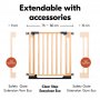 Предпазна преграда за бебе Hauck Clear Step Easyclose Eco Beech