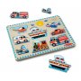 Melissa & Doug - Дървен пъзел със звук: Превозни средства