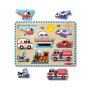 Melissa & Doug - Дървен пъзел със звук: Превозни средства