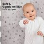 Чаршафи От Органичен Памук 2 Броя 60х120См Сив/Бял KeaBabies