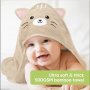 Бебешка Хавлия с качулка От Органичен Бамбук Котка KeaBabies