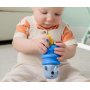 Fisher Price - Сензорна играчка и дрънкалка 2 в 1, син морж