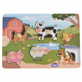 Moni toys - Дървен пъзел Farm 3005