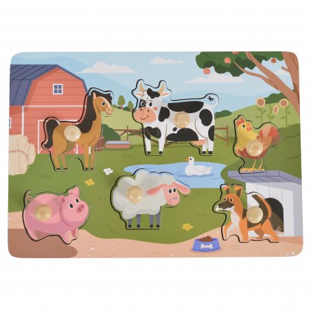 Moni toys - Дървен пъзел Farm 3005