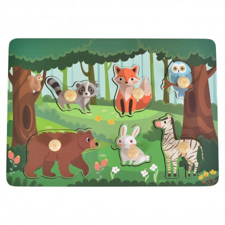Moni toys - Дървен пъзел Wild animals 3006