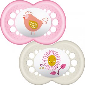 Залъгалка MAM 2бр. Original Soother Pink 12m+