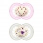Залъгалка MAM 2бр. Night Soother Pink 6m+