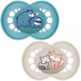 Залъгалка MAM Original Pure Soother 16m+, със стерилизираща кутия, 2бр.