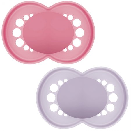 Залъгалка MAM Original Pure Soother Solid 6m+, със стерилизираща кутия, 2 бр.