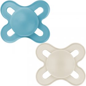 Залъгалка MAM Start Pure Solid 0-2m, със стерилизираща кутия, 2бр.