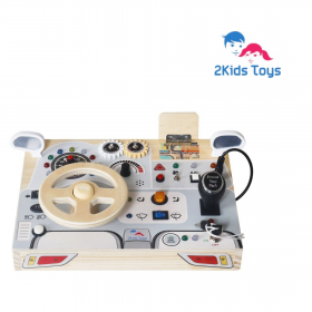 2Kids Toys Дървен комплект за игра автомобилно табло 30х22 см