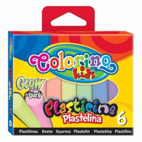 Colorino - Пластилин Glow in the Dark 6 цвята