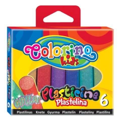 Colorino - Пластилин брокатен 6 цвята