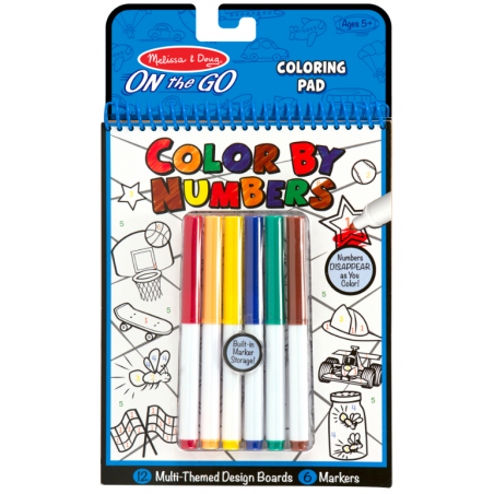 Melissa & Doug - Книжка за оцветяване по номера - Синя
