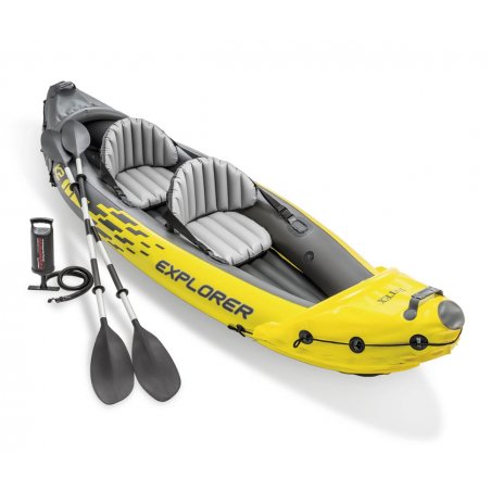 Intex - Надуваем каяк комплект двоен Explorer K2 68307