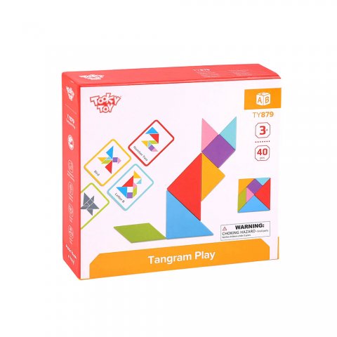 Tooky Toy - Дървен пъзел Танграм TY879