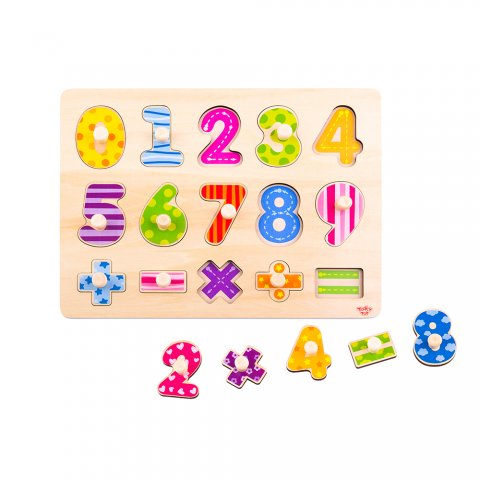 Tooky Toy - Дървена образователна дъска Цифри TY851