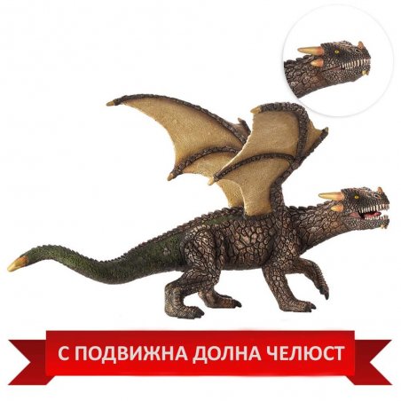 Mojo Animal Planet - Фигурка Земен дракон с подвижна долна челюст